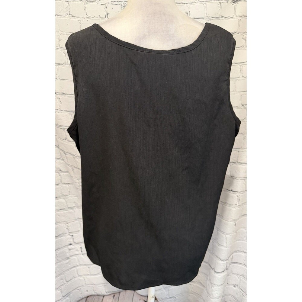 Susan Graver Style QVC Two-Piece Black Tank & Button-Down Shirt Set Plus Size 1X - Picture 5 of 12